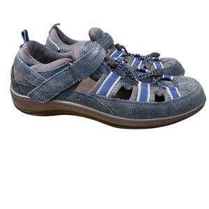 Orthofeet Naples Blue Suede Sandals